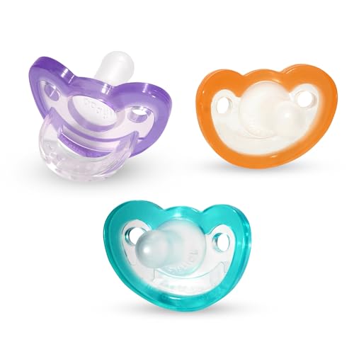 Image of RaZbaby Jollypop Pacifier for Babies 3 Months and Up, USA Made, Natural Shaped Orthodontic Binky, Lovingly Shared in NICUs & Hospitals Worldwide, Medical-Grade 100% BPA-Free - 3 Pack - Variety