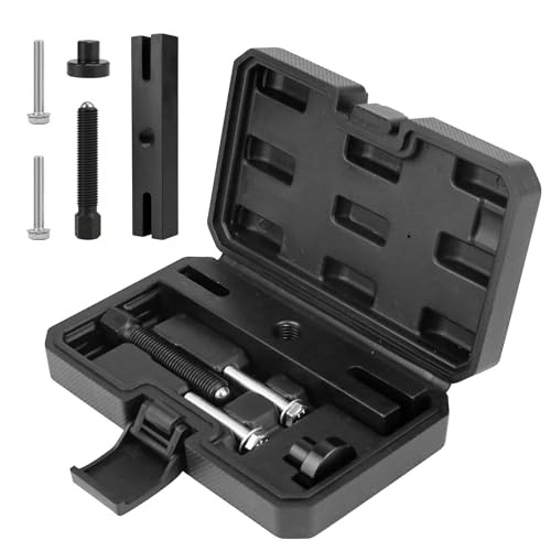 Herramienta de extracción de polea de cigüeñal compatible con Ford EcoBLUE TDCi Transit, compatible con Transit/Tourneo Custom, soporte de tracción, perno de tracción central, pasador de localización