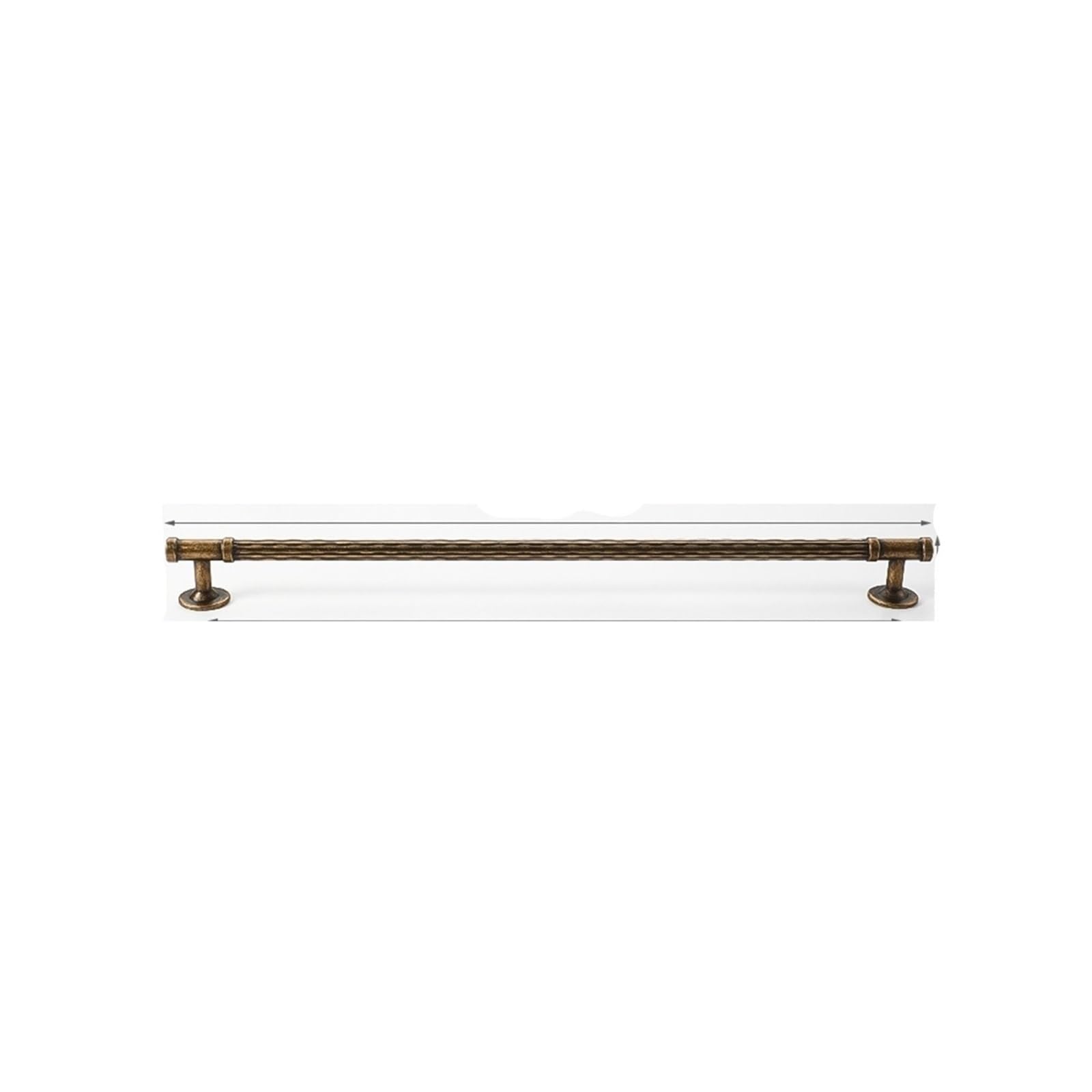Yonmledo 11202-320Mm Brass Vintage Drawer Handles 2Pcs Yellow Antique Brass Wardrobe Door Pull Vintage Furniture Handle Single-Hole Drawer Knobs Cabinet Antique Bronze Hardware Handle(11202-320Mm)