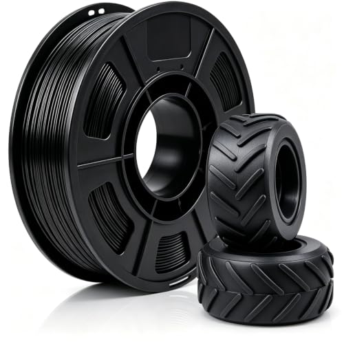Image of 250G TPU 3D Printer Filament 1.75mm Filajoy3D 3D Printing Filament Dimensional Accuracy + /- 0.02mm for Most FDM 3D Printers,Black