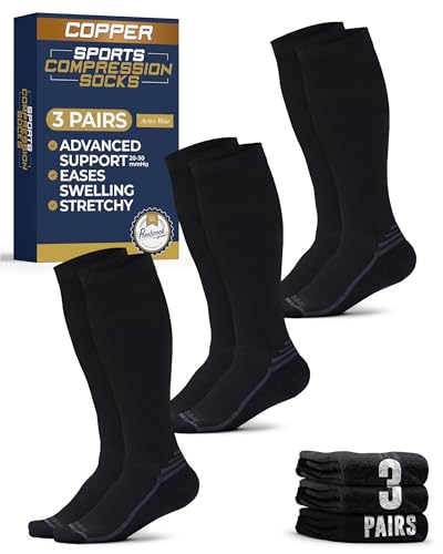 Pembrook Copper Compression Socks 3 Pairs