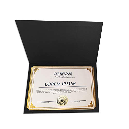 Sunee 100 Sheets Certificate Papers - Blank Gold Foil Border, Letter Size 8.5X11 For Diploma, Certificates, Participation Awards, Document Cardstock Paper And Inkjet Printer Friendly #TOP6