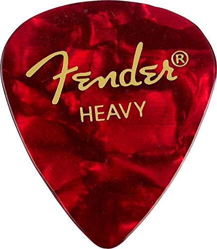 Image of Fender Premium Celluloid Guitar Picks 351 Shape, Red Moto, Heavy, 12-Pack