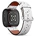 CJBROES Replacement Leather Watch Band, Compatible with Fitbit Versa 3 and Fitbit Sense of Wristband Bracelet Accessory - Christmas New Year
