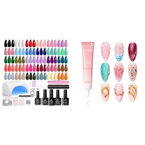 Beetles Gel Nail Kit 32 Colors, 54PCS Four Seasons Glow