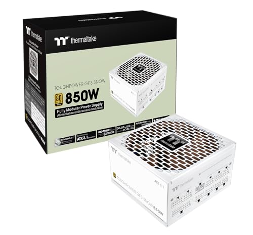 Image of Thermaltake Toughpower GF3 850W; ATX 3.1; Native PCIe 5.1 12V-2x6; Color Matched Connectors; Japanese Main Capacitors; Colored Custom 135mm Fan; 80 Plus Gold Certified; Snow; PS-TPD-0850FNFAGU-S