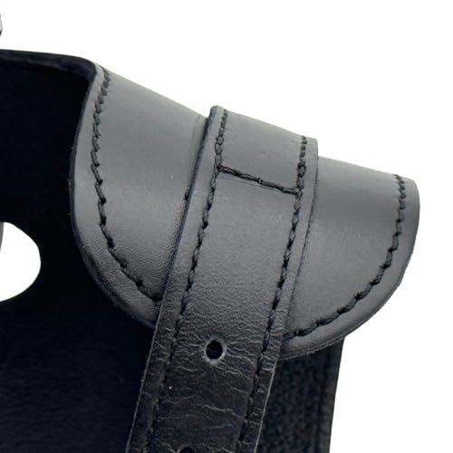 Image of Pair of Leather Skid Boots for Horses - Durable Fetlock & Heel Protection with Adjustable Straps - Western Riding & Training Leg Gear