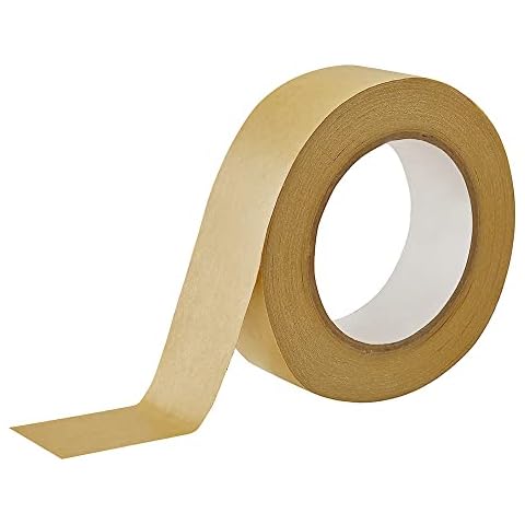 jimtinso Self Adhesive Picture Frame Backing Tape Rolls Kraft Brown 1.4'' Wide x 55 Yd Cover
