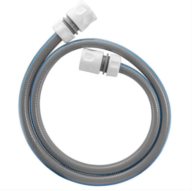 3m + 2 Connectors Garden Hose Set (Gray) – 4-Layer Garden Hose Pipe with 2 Hozelock-Compatible Connectors for Outdoor Watering Hose for Garden, Lawn & Car Wash
