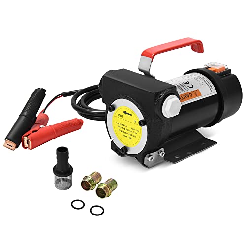 Dwvo 12V Dc Portable Electric Fuel Transfer Pump 175W Diesel Pump With On/Off Shut Off For Kerosene Oil Commercial Fuel Transfer Extractor Pump Motor Auto #TOP25