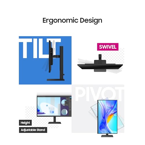 Image of Samsung 32 Inch 4K ViewFinity S8 Monitor | UHD 3840 x 2160 |IPS Panel |1.07 Billion Colors| Ports-USB-C /HDMI /DP /Headphone | HDR10 | Easy Setup Stand | Ergonomic Design| LS32D800UBWXXL |Black