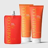 Pomélo+Co. Peach Trio: Haarmaske, Shampoo + Conditioner – feuchtigkeitsspendende Haarpflege für trockenes Haar – veganes* Haarpflege-Set mit reichhaltig-pflegenden Inhaltsstoffen