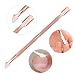 Cuticle Pusher and Spoon Nail Cleaner Dual-use Professional Grade Stainless Steel Cuticle Remover and Cutter Nail Art Tool for Fingernails and Toenails (Rose Gold)