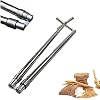 Stainless Steel Grains Powder Sampler Probe Rotary Handle Granule Solid Sack Bag Sampling Thief Double Tubes 3 Slots (Folding Sampler, 32mmx 1.5m /1.3X 59inch)