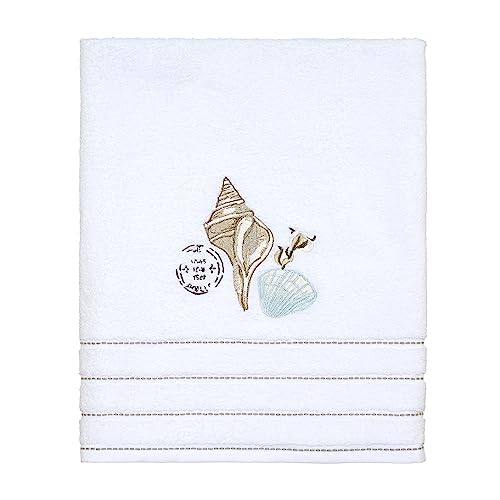 Avanti Linens - Towels, 3-Piece Soft & Absorbent Cotton Towels (Farmhouse Shell Collection) #TOP2