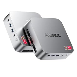 ACEMAGICIAN Kron Mini K1 Mini PC, AMD Ryzen 4300U (Fino 3,7 GHz), 16GB DDR4 256GB M.2 2280 SSD, Mini Desktop Computer Dual Ethernet,4K UHD, per Ufficio