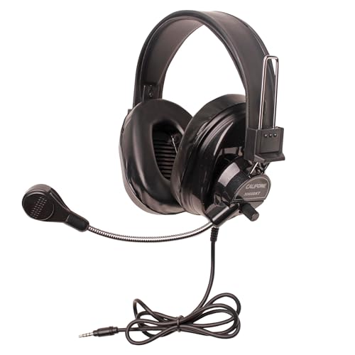 Califone 3066BKT Deluxe Stereo Headset with 3.5mm Plug, Black