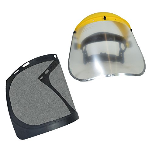 AB Tools Safety Helmet Hat Forestry Gardening Chainsaw Protection Mesh & Clear Visor