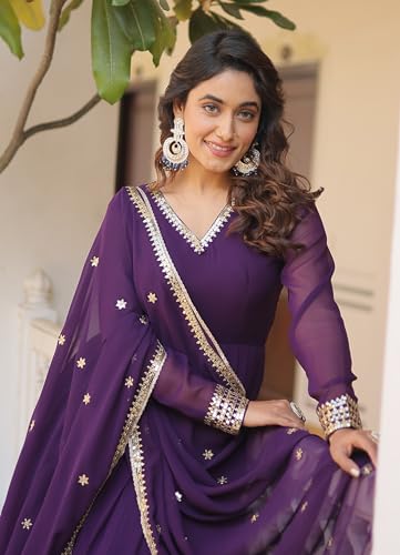 Image of Fashion Basket Havy Georgette Embroidered Anarkali Dress for Women