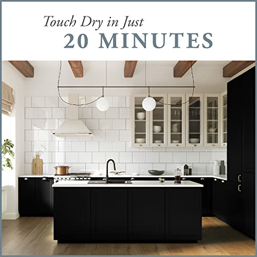 AMY HOWARD AT HOME Chalk-Based One Step Paint for Furniture, Cabinetry, Decor, Finish, and More | No Stripping, Sanding, or Priming | Dark Base | 16 Ounce | Black