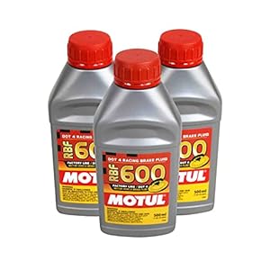 Motul (3 Pack) 100949 RBF 600 DOT 4 100% Synthetic Factory Line Racing Brake Fluid with Premium Motul Sticker (3)