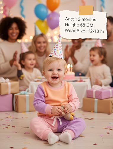 Image of Toddler Baby Boy Girl Clothes with Pockets 2PC Long Sleeve Pullover Sweatshirt and Pants Infant Fall Winter Outfit