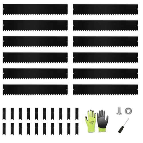 Anleolife 40FT Galvanized Steel Garden Landscape Edging Black