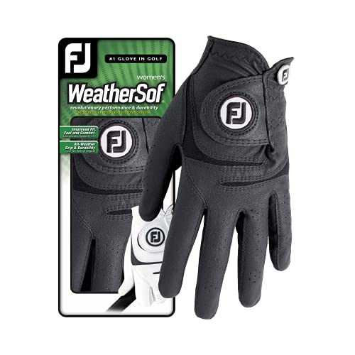 Footjoy Weathersof Golfhandschuhe, Damen, Schwarz, M