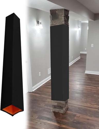 SAFWELAU Tappetino Imbottitura del Palo Sicurezza Protettore Cuscino Post Quadrato, Palestra di Calcio all'aperto(Black,8x8 (20x20cm))