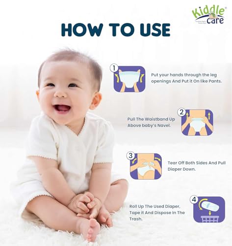 Image of Easy Comfort Diaper Pants for Babies | Large (L) | 124 Pieces Pack | 9-14 Kg | Soft Breathable Pants with 12 Hour Dryness & Leakage Guard