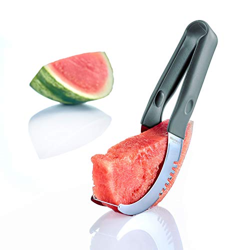 Westmark Meloensnijder en serveertang, haakvormig snijmes, lemmetlengte: 11 cm, roestvrij staal/kunststof, Hook, zwart/zilver, 51582260 - Image 3