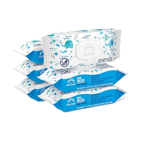 Amazon Brand - Mama Bear 99% Water Baby Wipes Cover