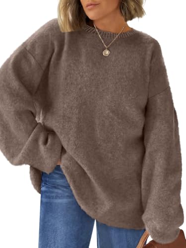 LILLUSORY Womens Oversized Tunic Sweaters Winter Cozy Tops Cute Chunky