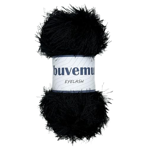 Buvemu Eyelash Fun Fur Yarn 100 Gram (3.53 Ounces)...