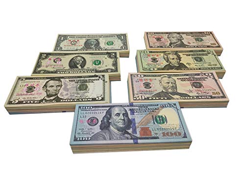 Ficheny Copy Money Full Print 2 Sides,Prop Money 140 Sets for Kids, Movies,Music Videos