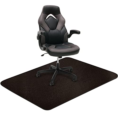Bürostuhlmatte für Hartholzböden, 121,9 x 91,4 cm, PVC-Schreibtischstuhlmatte, Bodenmatten, Holz-/Fliesenschutzmatte für Büro und Zuhause (schwarz, 121,9 x 91,4 cm) Cover