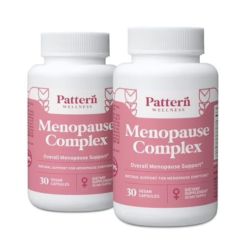 Image of Pattern Wellness Menopause Complex - Herbal Supplement for Women's Wellness & Hormone Health Support - with Black Cohosh, DIM & Bioperine - 30 Vegan Capsules, 3rd Party Tested