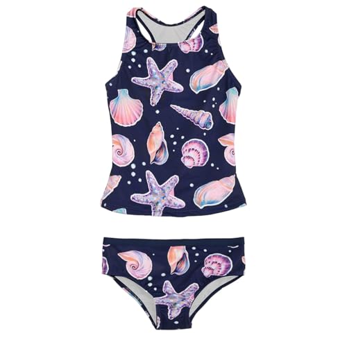 Tankini imprimé filles pré-adolescentes maillot fluide résistant au chlore pour le sport