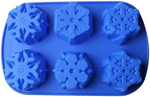 Goldball 6 Even Snowflakes Chocolate Pudding Jelly Ice Soap Silicone Mold Silicone Cake Mold