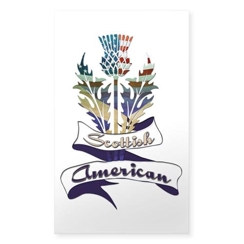 CafePress Scottish American Thistle Rectangle Bumper Sticker Car Decal