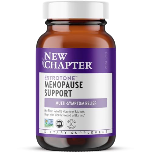 Image of New Chapter Menopause Supplement - Estrotone Herbal Hormone Balance for Women in Perimenopause, with Black Cohosh for Hot Flash Relief & to Reduce Night Sweats + Vitex, No Added Hormones - 30 ct