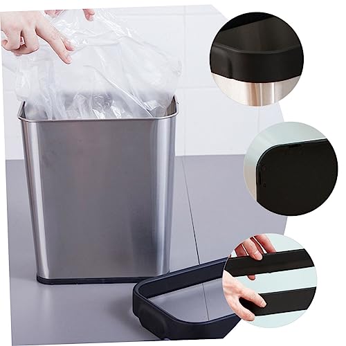 Basurero de Acero Inoxidable con Tapa para Cocina Oficina miniatura 4