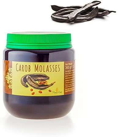 Honey Land 100% Pure Carob Syrup Molasses– Super Healthy & Naturally Sugar Free Chocolate Alternative – Unique Handmade Family Recipe - Safe for Diabetics 360g |12.6oz