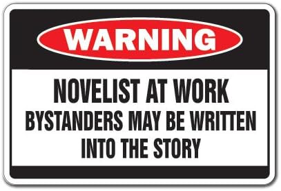 Amazon.com: SignJoker] Novelist at Work Warning Sign Book Writer Story ...