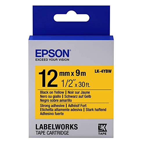 Epson LabelWorks Strong Adhesive LK (Replaces LC) Tape Cartridge 1/2