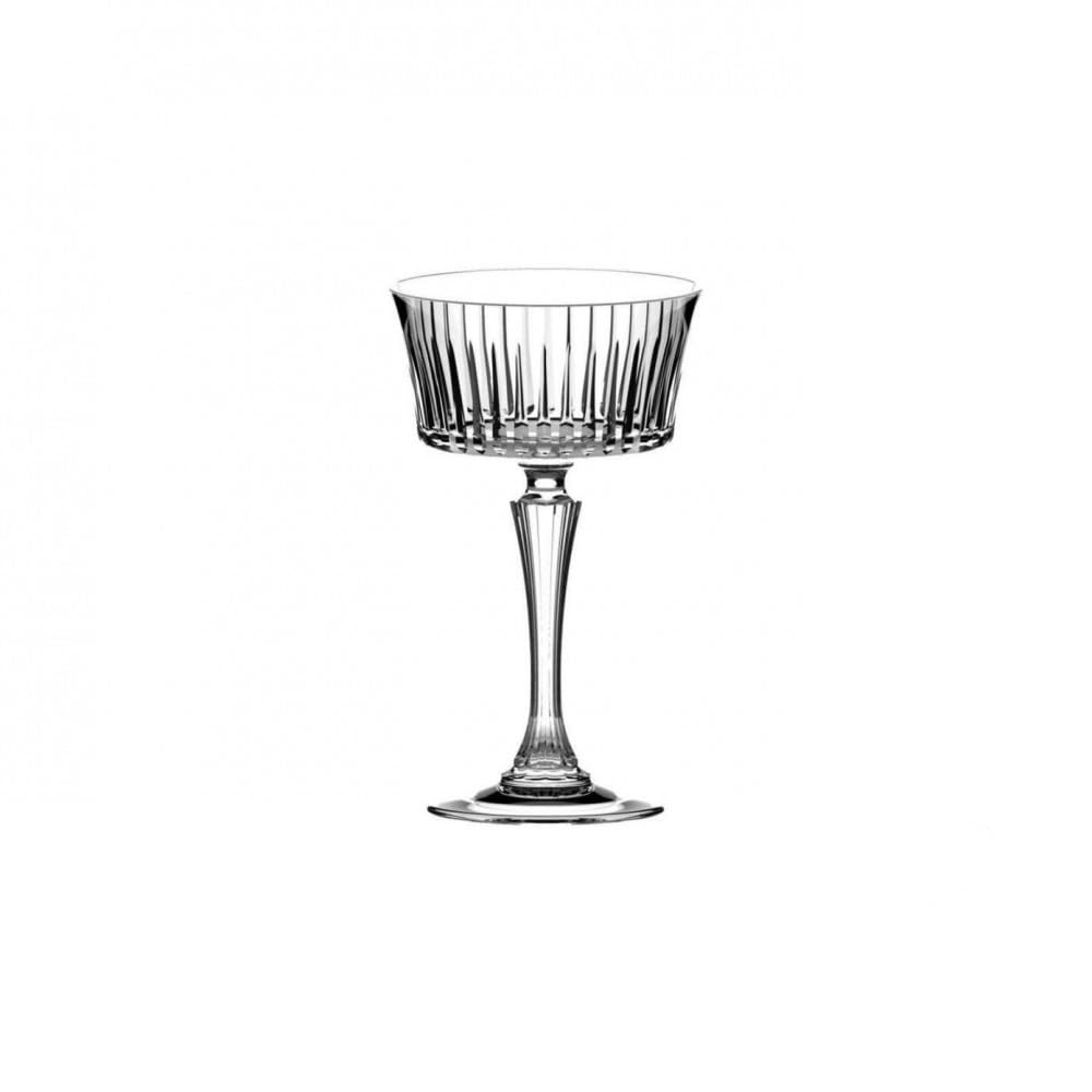 RCR Timeless 1580-1095 Copa Champagne, Juego de seis copas 270 Ml aprox Cristal Templado con Relieve Atemporal
