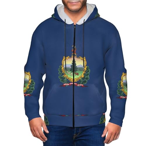 Sweat à capuche Vermont manches longues avec cordon de serrage et motif imprimé