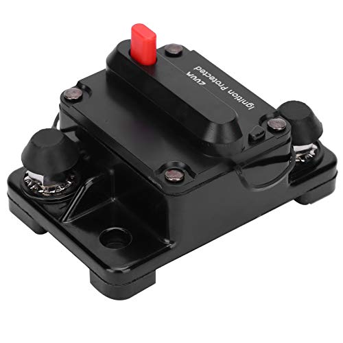 Bewinner Disjoncteur DC12-42 V 250 A, Porte-fusible à Réinitialisation Automatique, Interrupteur Automatique étanche en Cuivre avec Protection contre les Surintensités, Récupération Manuelle, Facile