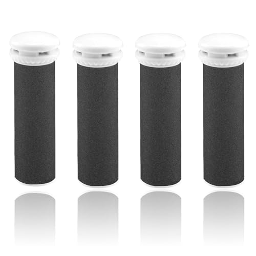 4 Pack Foot File Replacement Rollers for Emjoi Micro Pedi Super Coarse Mineral Replacement Rollers Feet Callus Remover Callus File Roller Feet Care Utensils for Dry Hard Dead Skin Remover