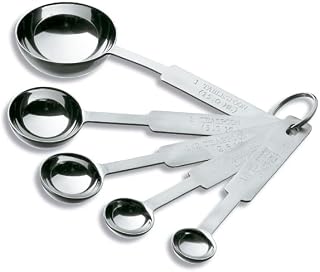 Set di 5 cucchiai di diverse misure in acciaio inox 18/10. Resistente alla corrosione...